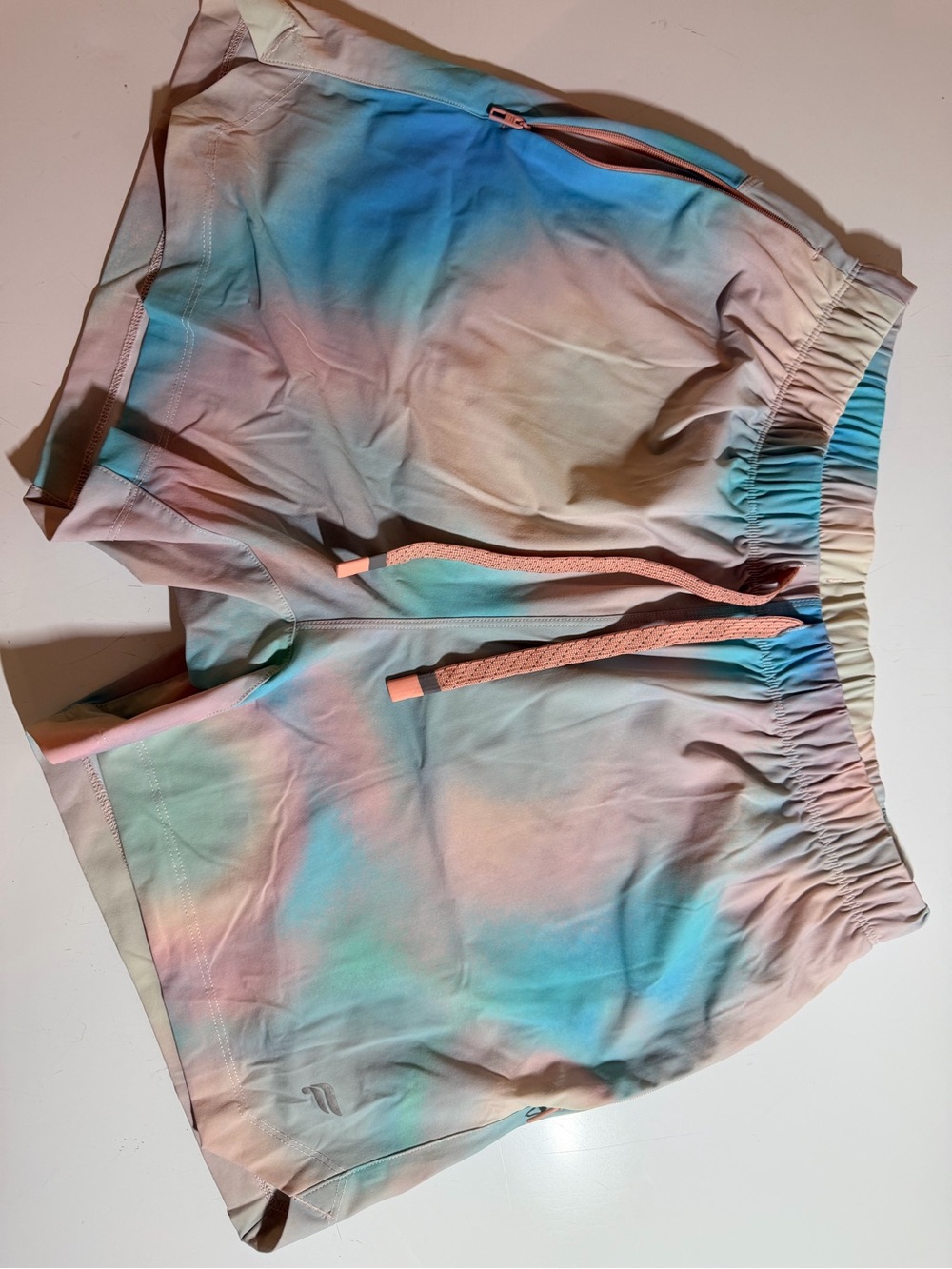 Fabletics Men's Pastel Tie-Dye Shorts in Pink and Blue